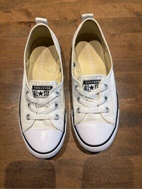Converse White Low-Top Slip-On Style Sneakers